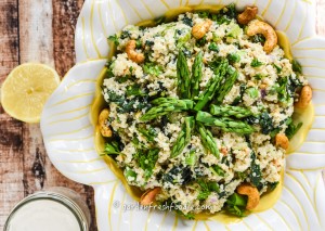 Springtime Quinoa With Tahini Dressing