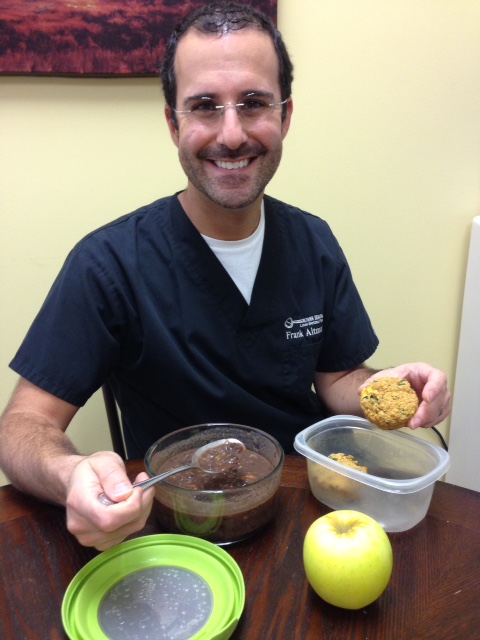 Dr. Altman Eating His Plant-Based Lunch